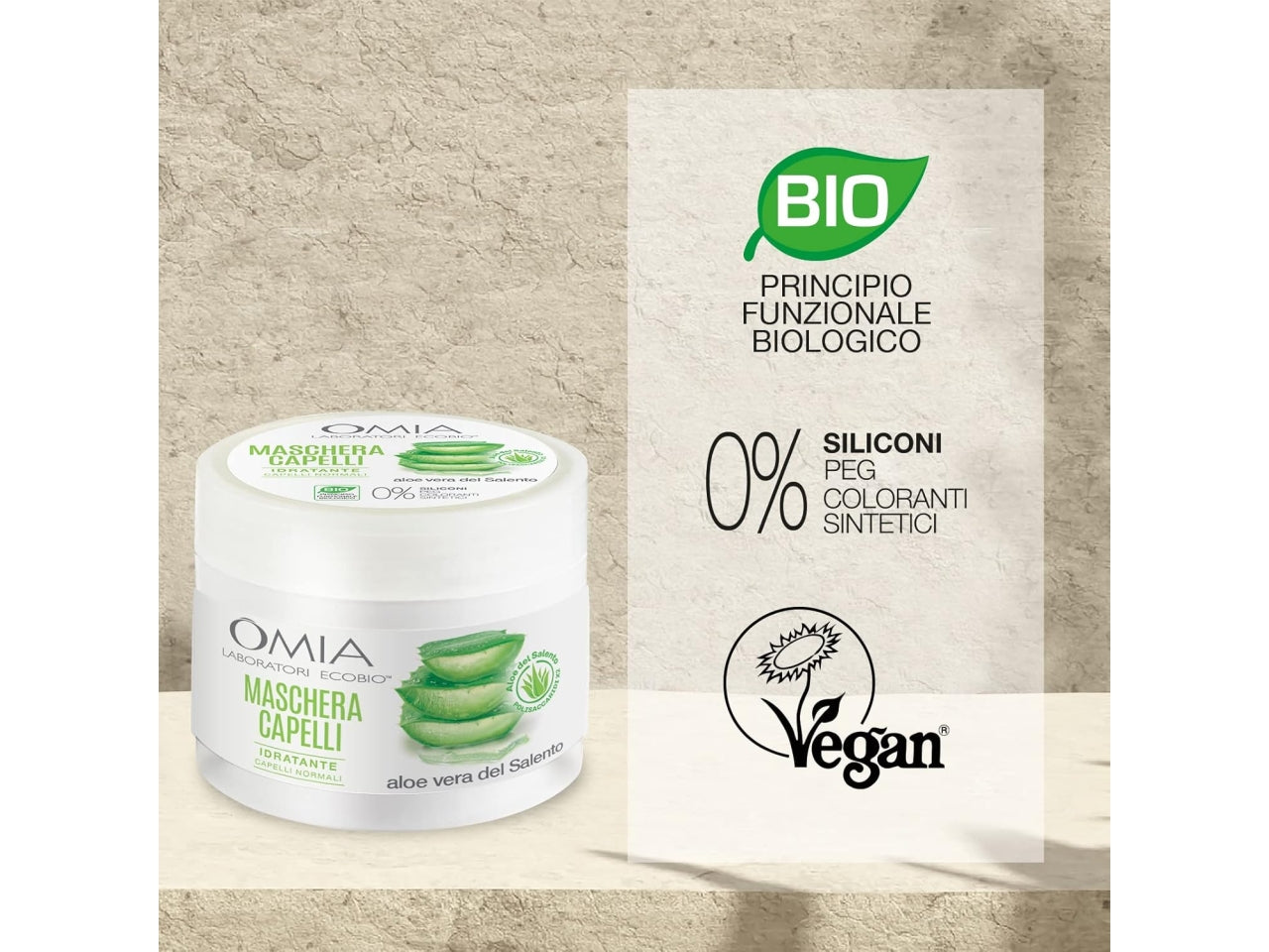 Omia maschera capelli aloe vera
