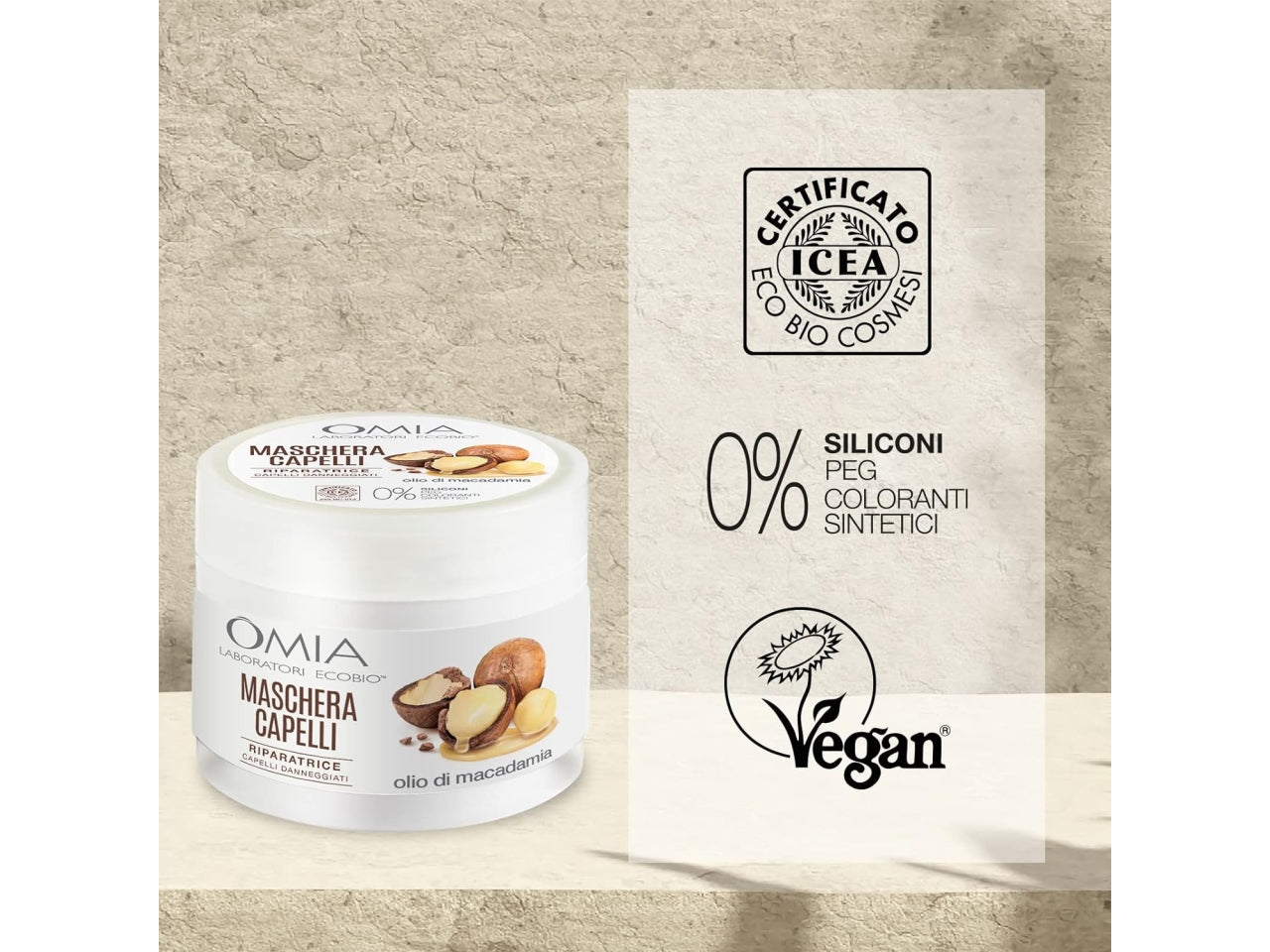 Omia maschera macadamia