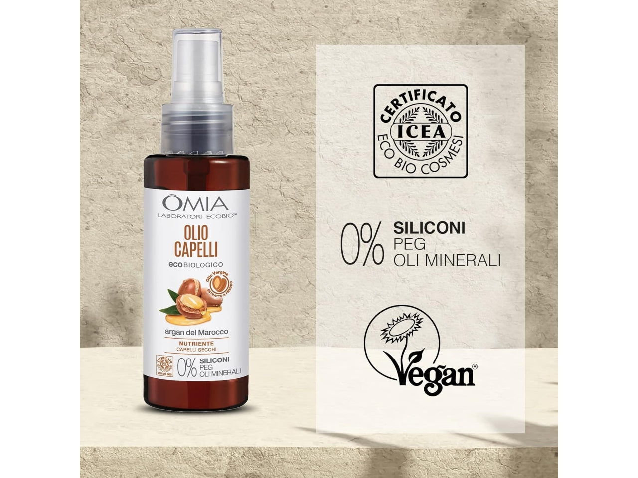 Omia olio capelli argan