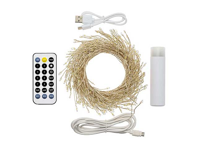 Catena luci cluster 300 microled bianco caldo 67
