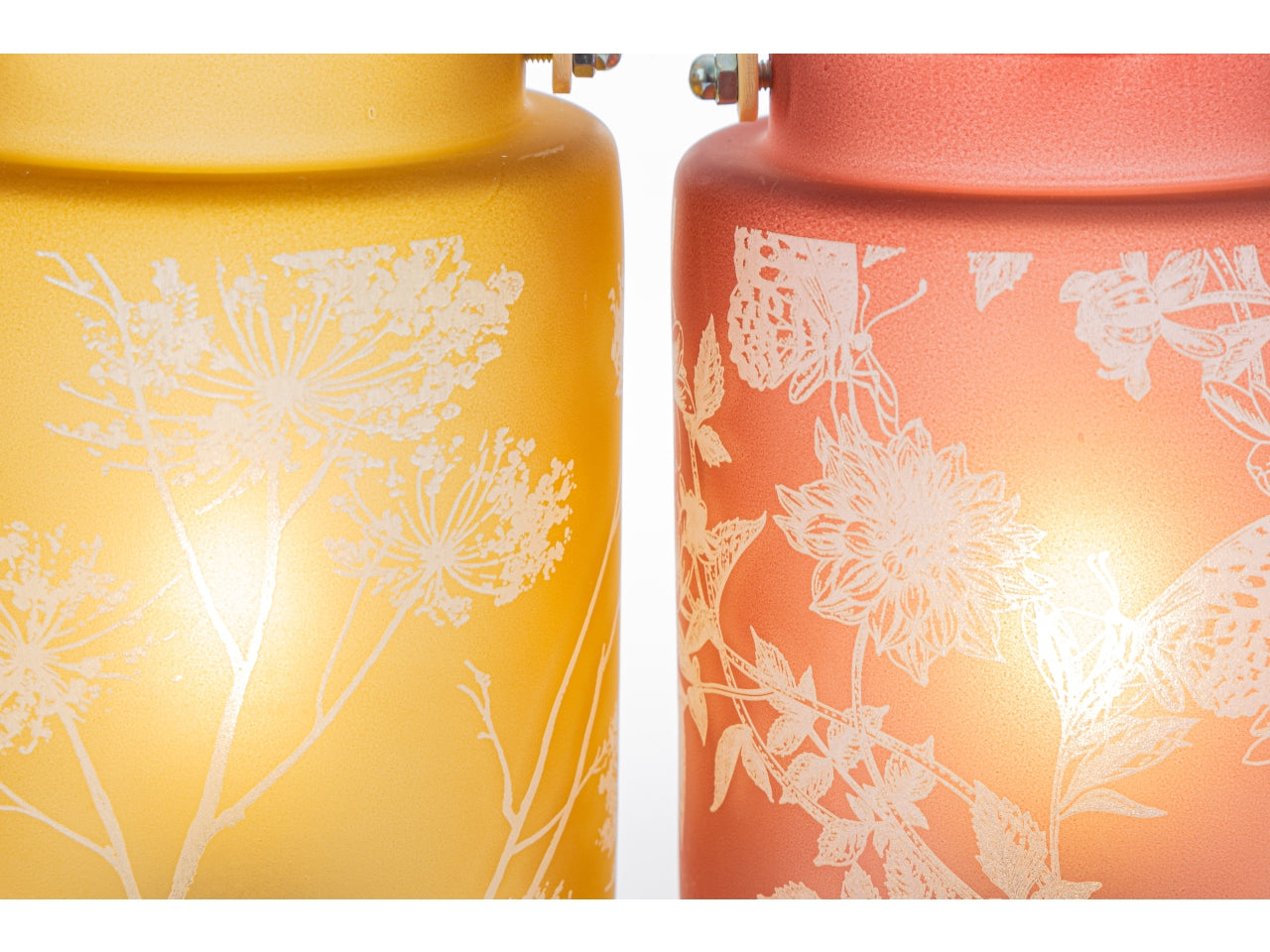 Lanterna in vetro in 2 assortimenti misura d.12xh.17cm