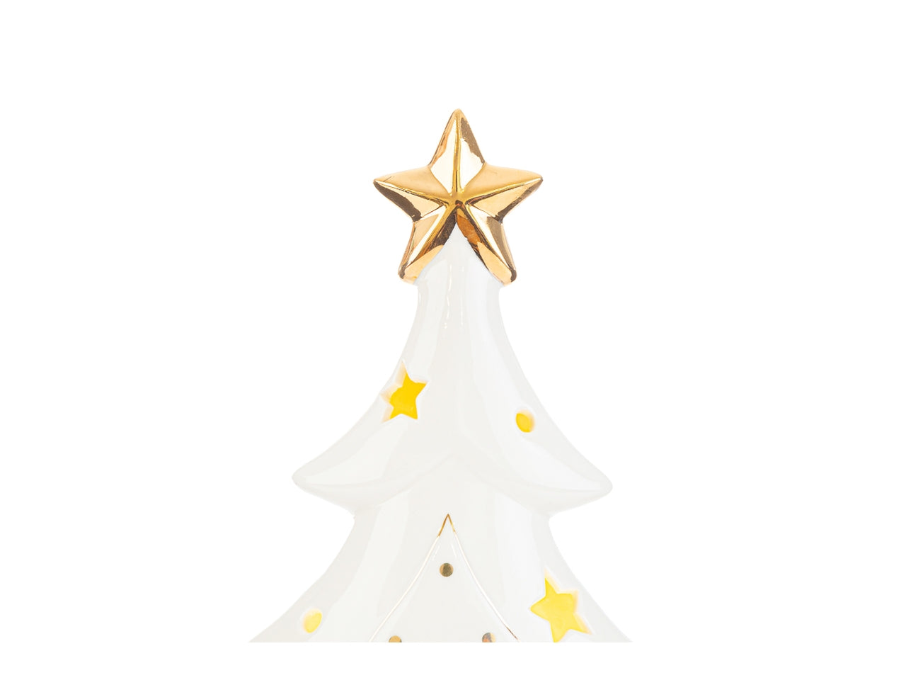 Albero natalizio 12,5x6xh.20,5cm con led in porcellana