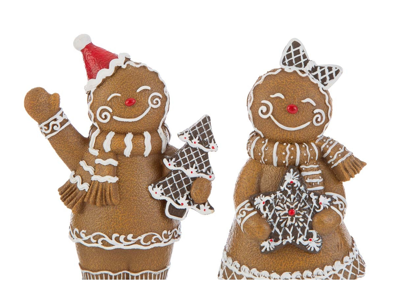 Biscotto pan di zenzero 8x5,5xh.16,5cm in resina 2 assortimenti