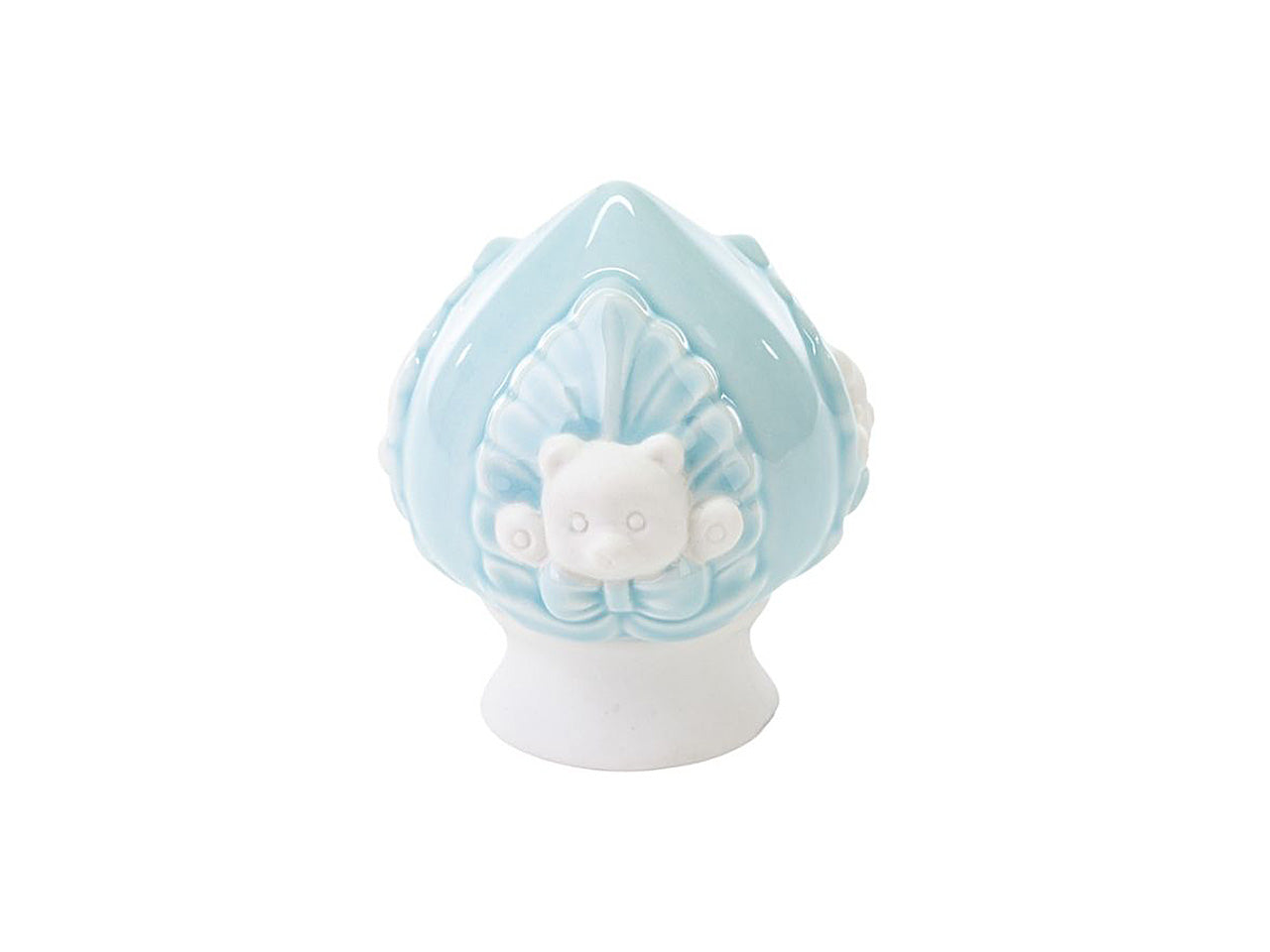 Pomo orsetto porc.celeste 7x7xh.8 54282