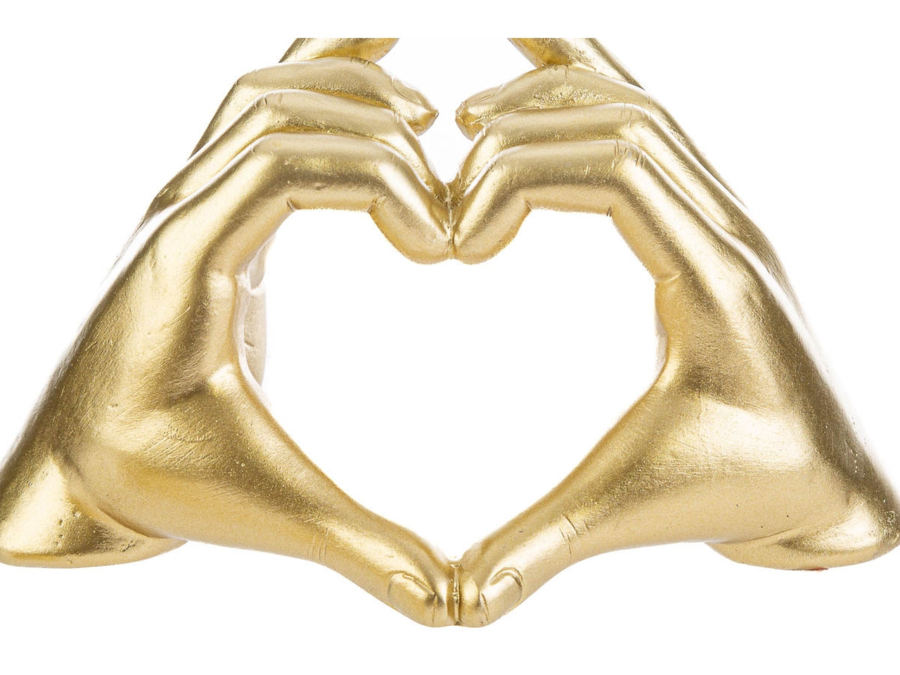 Statua mani cuore resina oro 15x7xh.8,5cm - Le Stelle