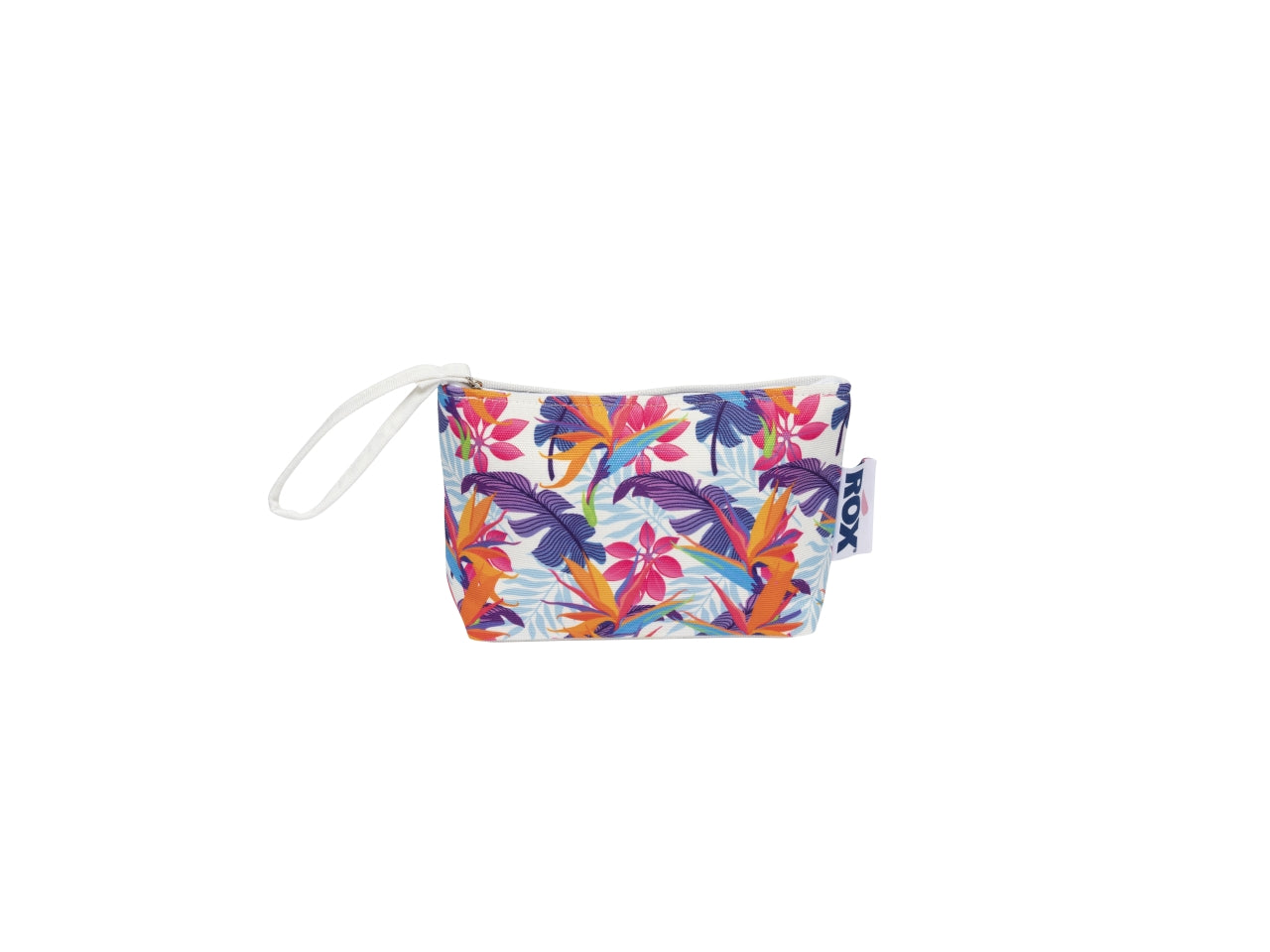 Pochette mare in misto cotone multicolor floreale con polsiera 19x7x15 cm - Rox