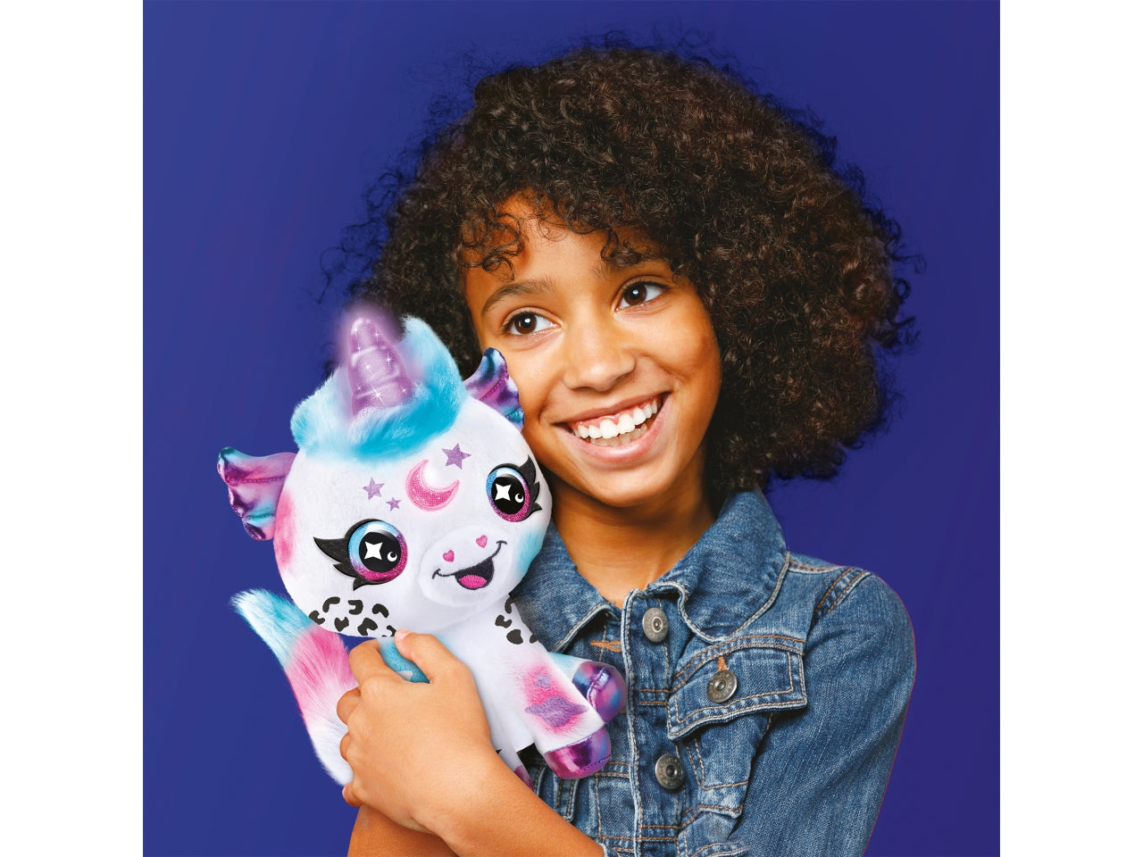 Airbrush plush cosmic unicorn 32x30x11cm