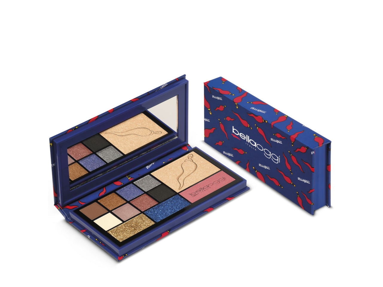 Bellaoggi trousse 8 eyeshadows + 2 special eyeshadows + 1 higlighter + 1 blush