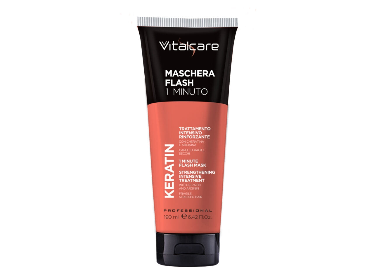 Vitalcare linea keratin confezione regalo contenente 1 shampoo rinforzante formato da 250ml, 1 maschera flash 1 minuto formato da 190ml e 1 trattamento rinforzante formato da 50ml