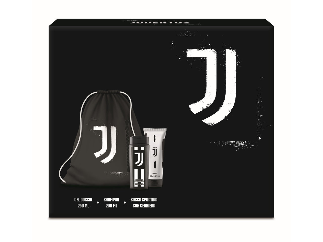 Juventus gift set bag showergel 250ml + showergel 200ml tubo + sacca portascarpe