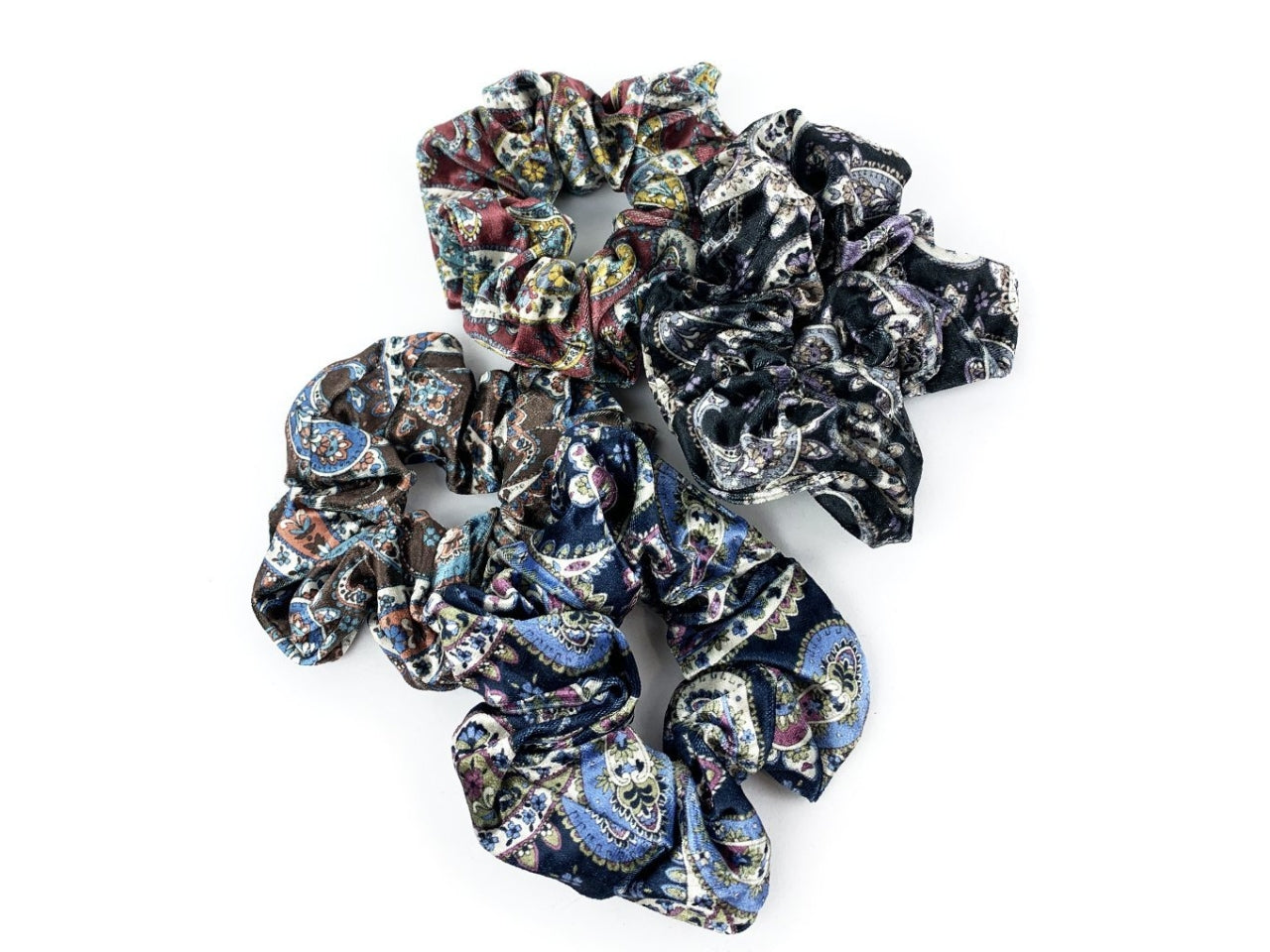 Fermacoda di velluto con fantasia cachemire