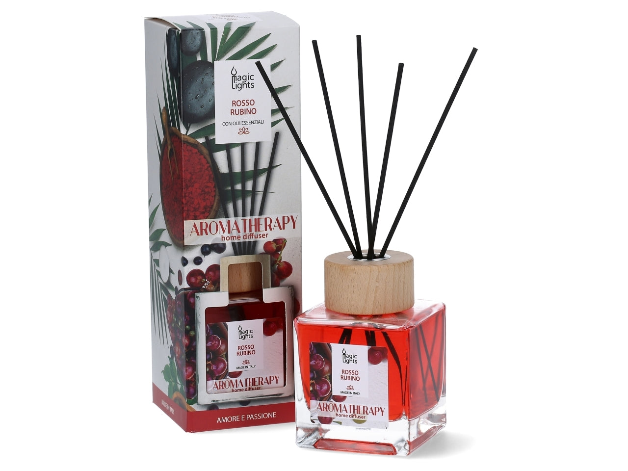 Diffusore aromaterapia 250 ml rosso rubino