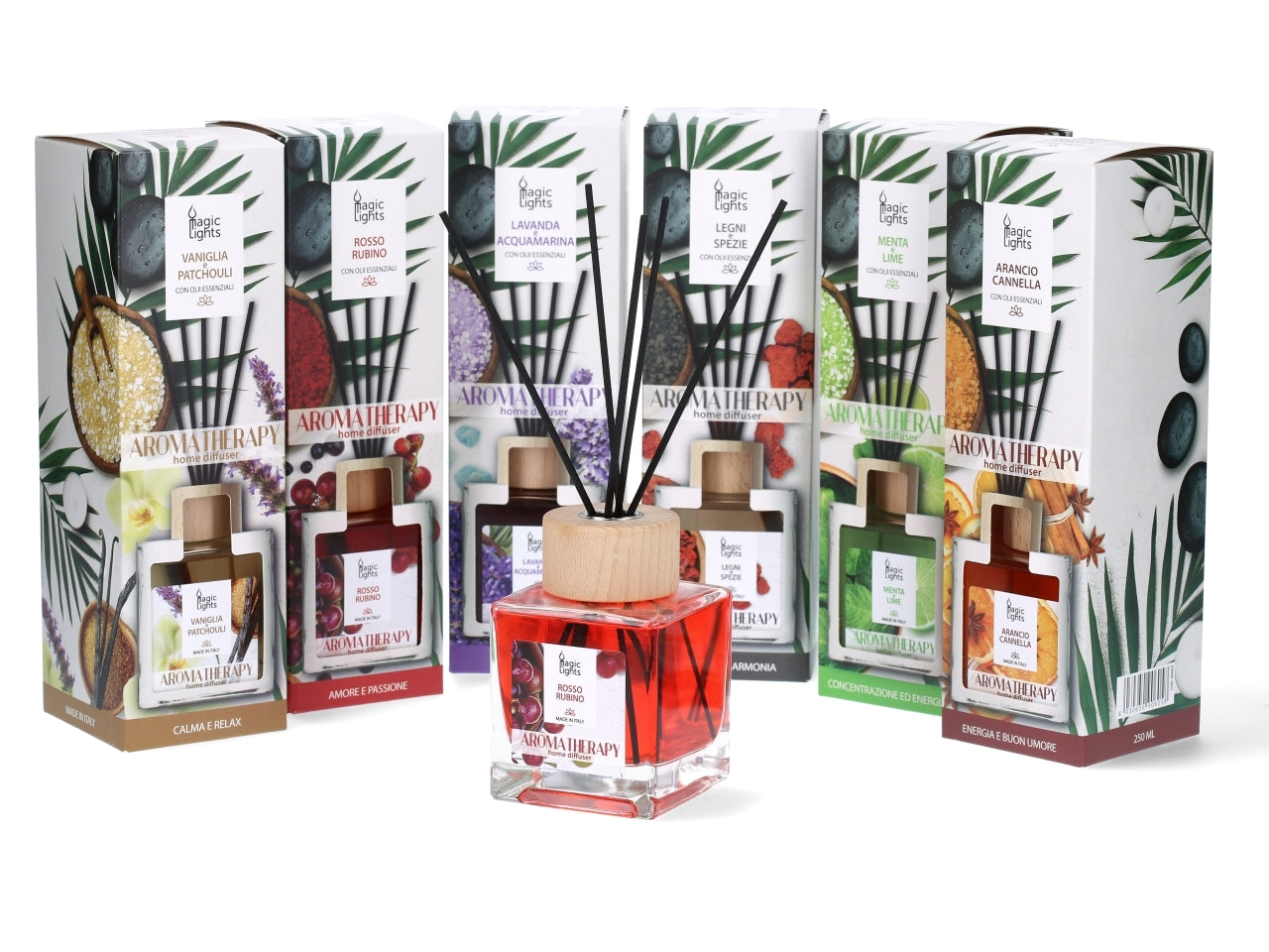 Diffusore aromaterapia 250 ml rosso rubino