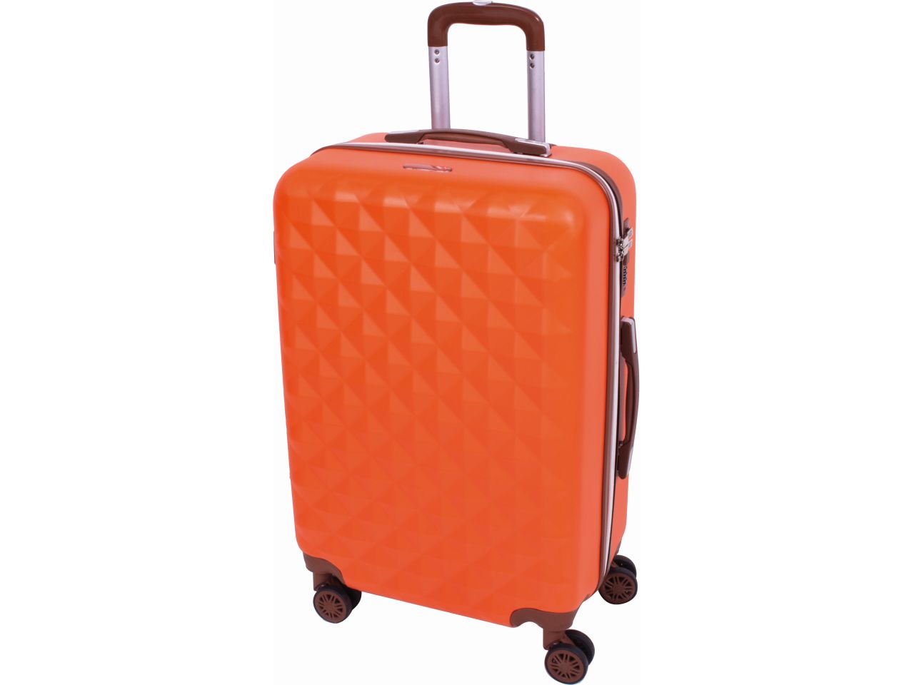 Set trolley arancione in abs, 3 valigie da 49x30x75 cm, 45x27x66 cm, 36x25x56 cm - Partenope