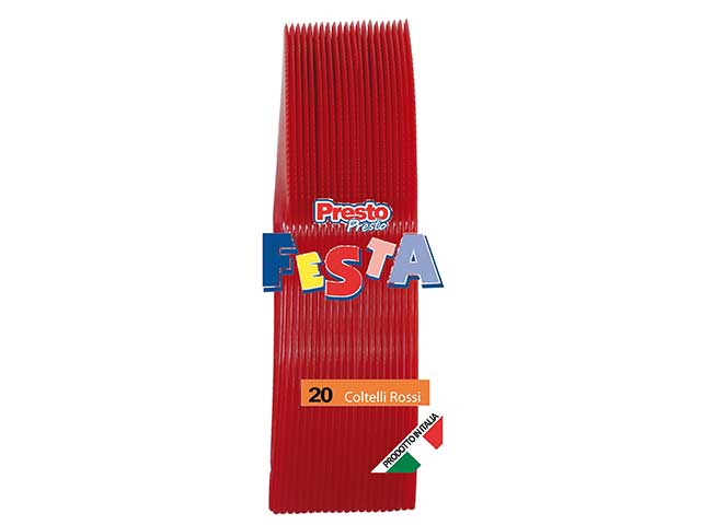 Coltelli 20 pezzi rosso f20ro