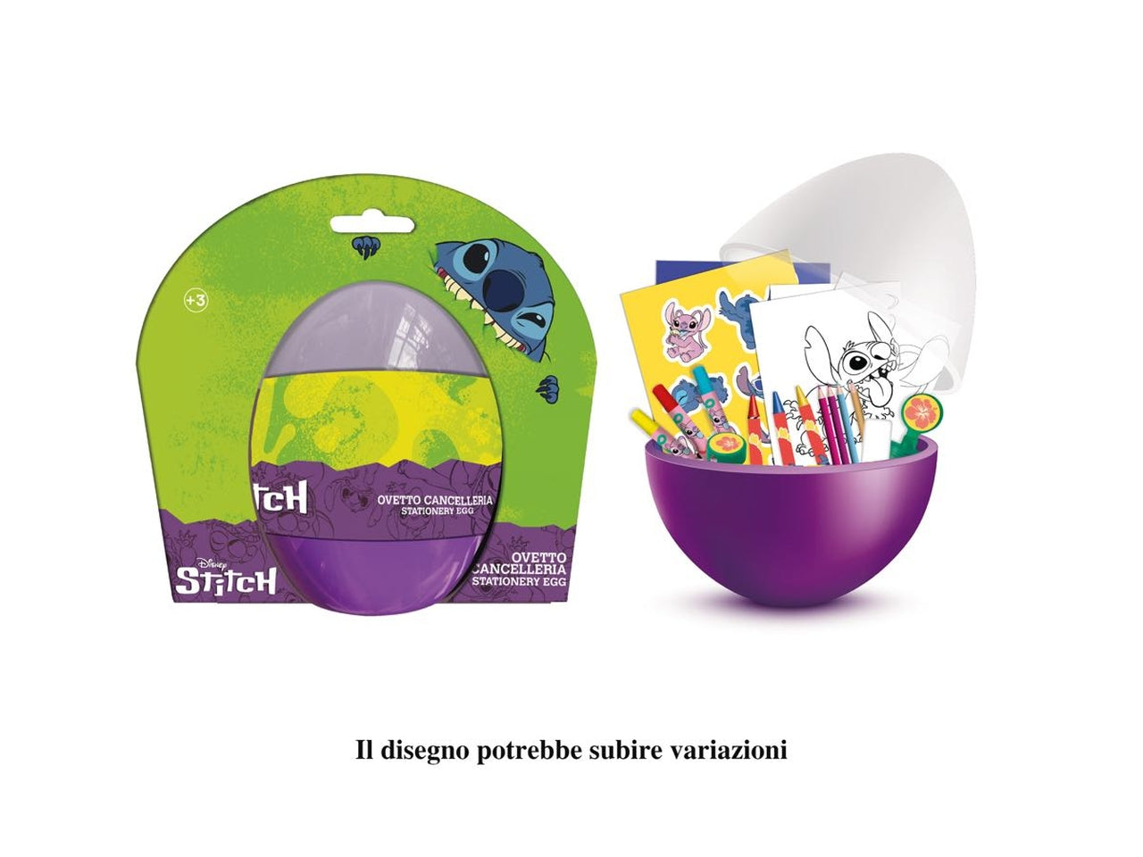 Kit colori per bambini Lilo e Stitch, ideale per colorare e disegnare, con personaggio Disney junior - 20cm x diametro 10cm - MC Group