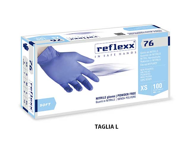 Guanti nitrile reflexx76 light 190 l