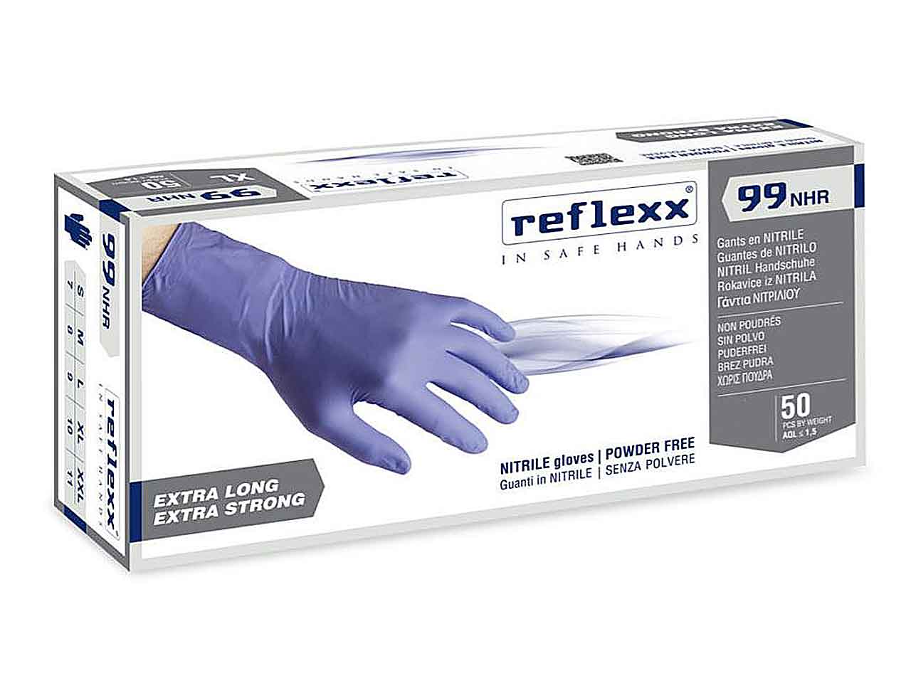 Guanti in nitrile alto spessore tg.s 50 pezzi r99 -s