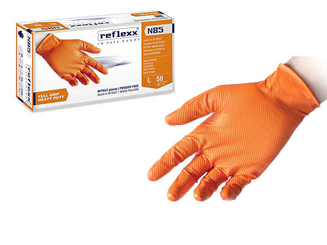 Guanti nitrile reflexx 50 pezzi large n85l