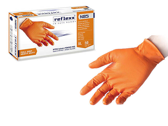 Guanti nitrile reflexx 50 pezzi e.large n85xl