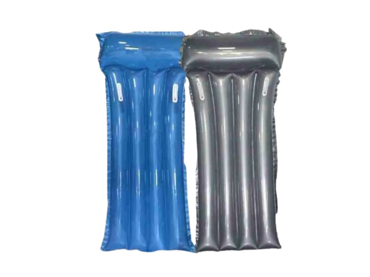 Materassino mare gonfiabile con maniglie blu e argento 188x89cm - BTX