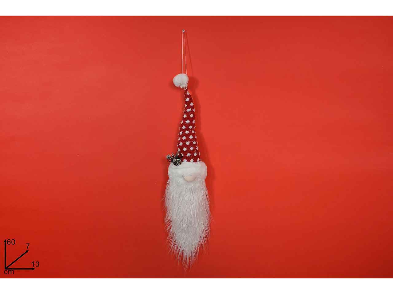 Pendente natalizio viso gnomo 60cm