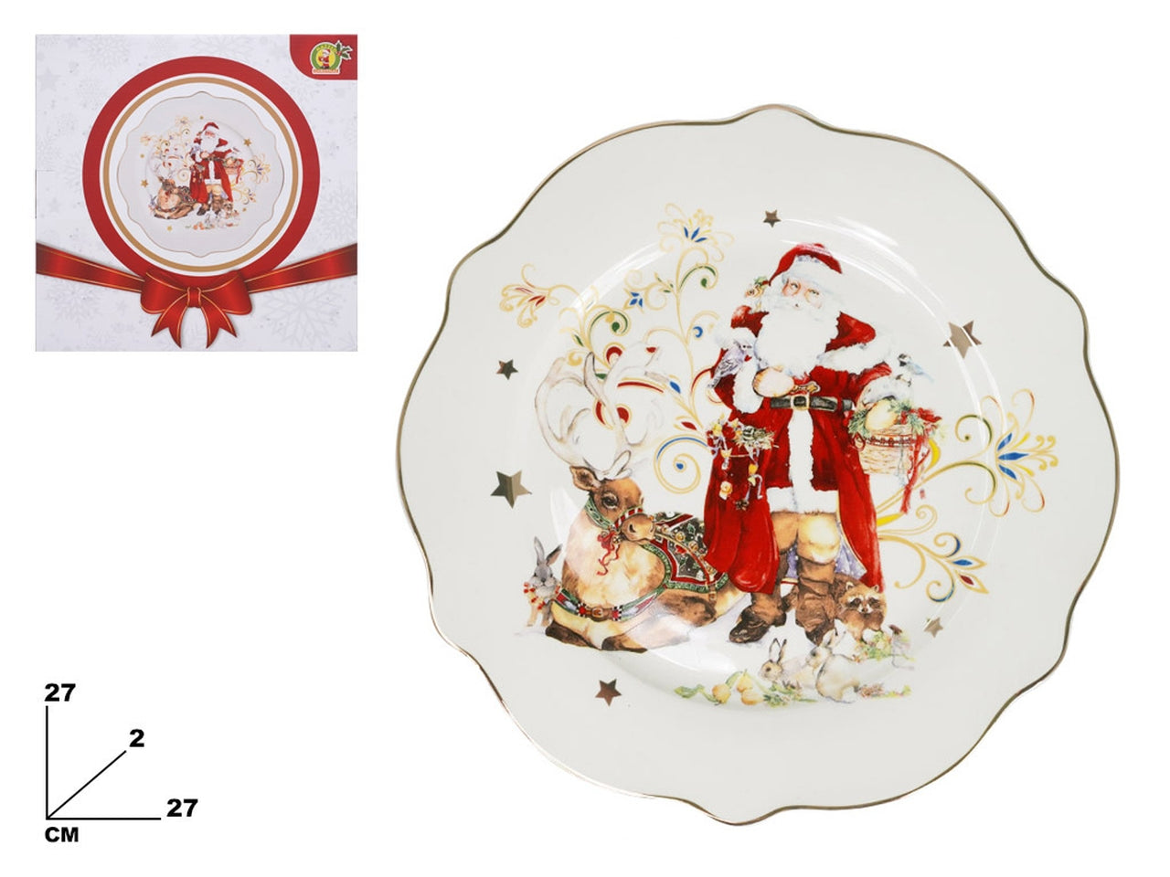 Piatto decorativo natalizio 27cm