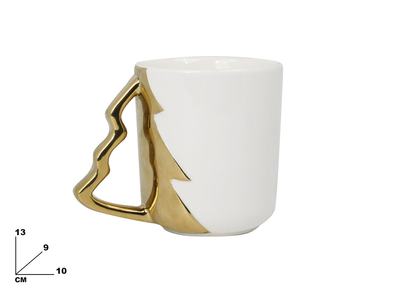 Tazza decorativa natalizia bianca