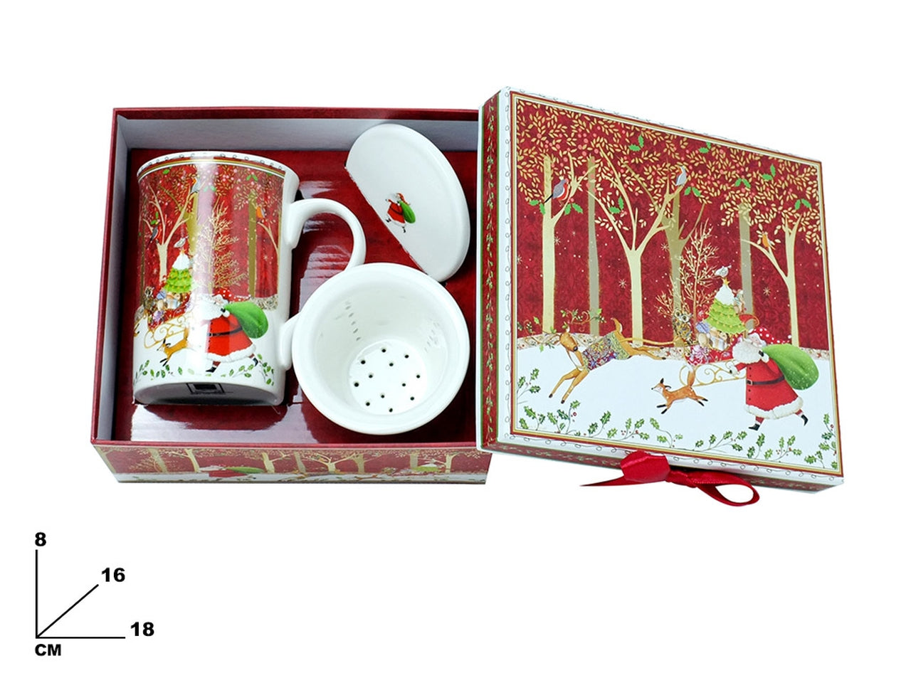 Tazza con filtro e coperchio