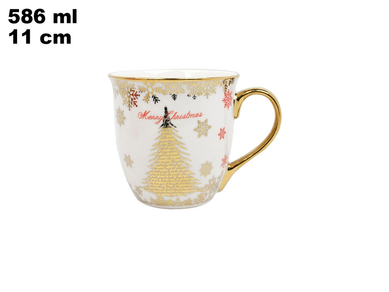 Tazza bianca e dorata