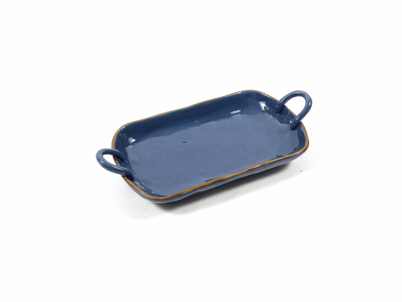 Vassoio in cer.c/manici 44x21,5cm17836