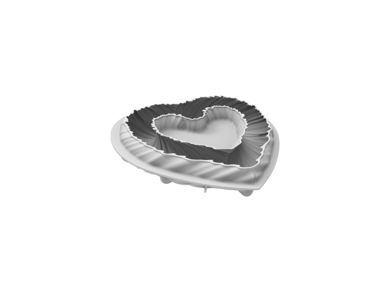 Stampo in silicone a forma di cuore intrecciato 250x220xh.52mm