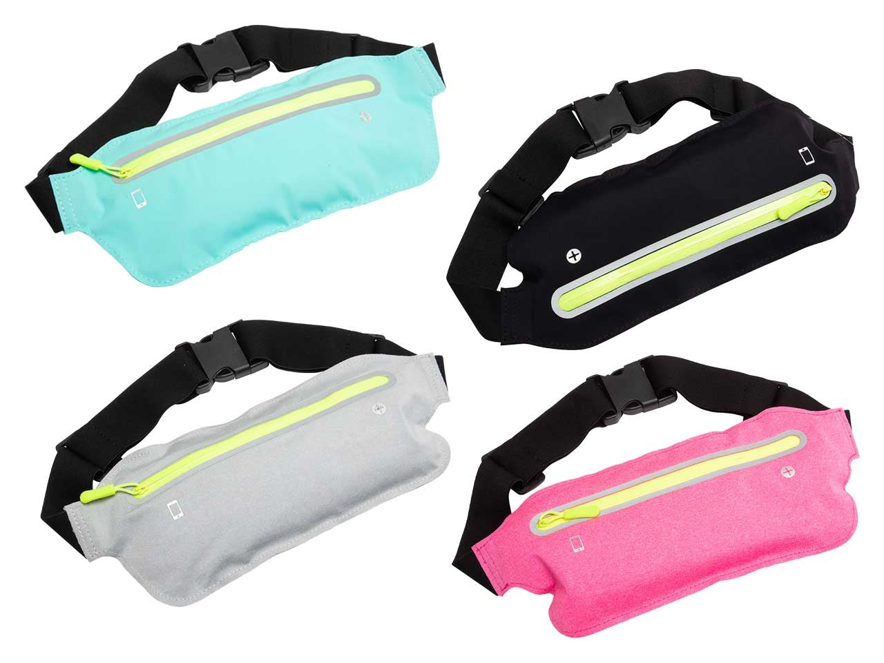Marsupio piatto sportivo unisex colori assortiti in nylon chiusura zip, 27x12 cm - Coveri Viale Morin