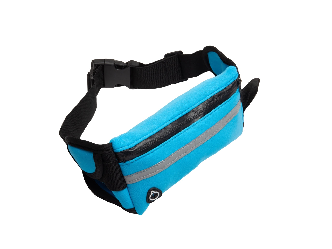 Marsupio unisex in neoprene, con banda riflettente, taschino e porta bottiglia, 40x10 cm Coveri