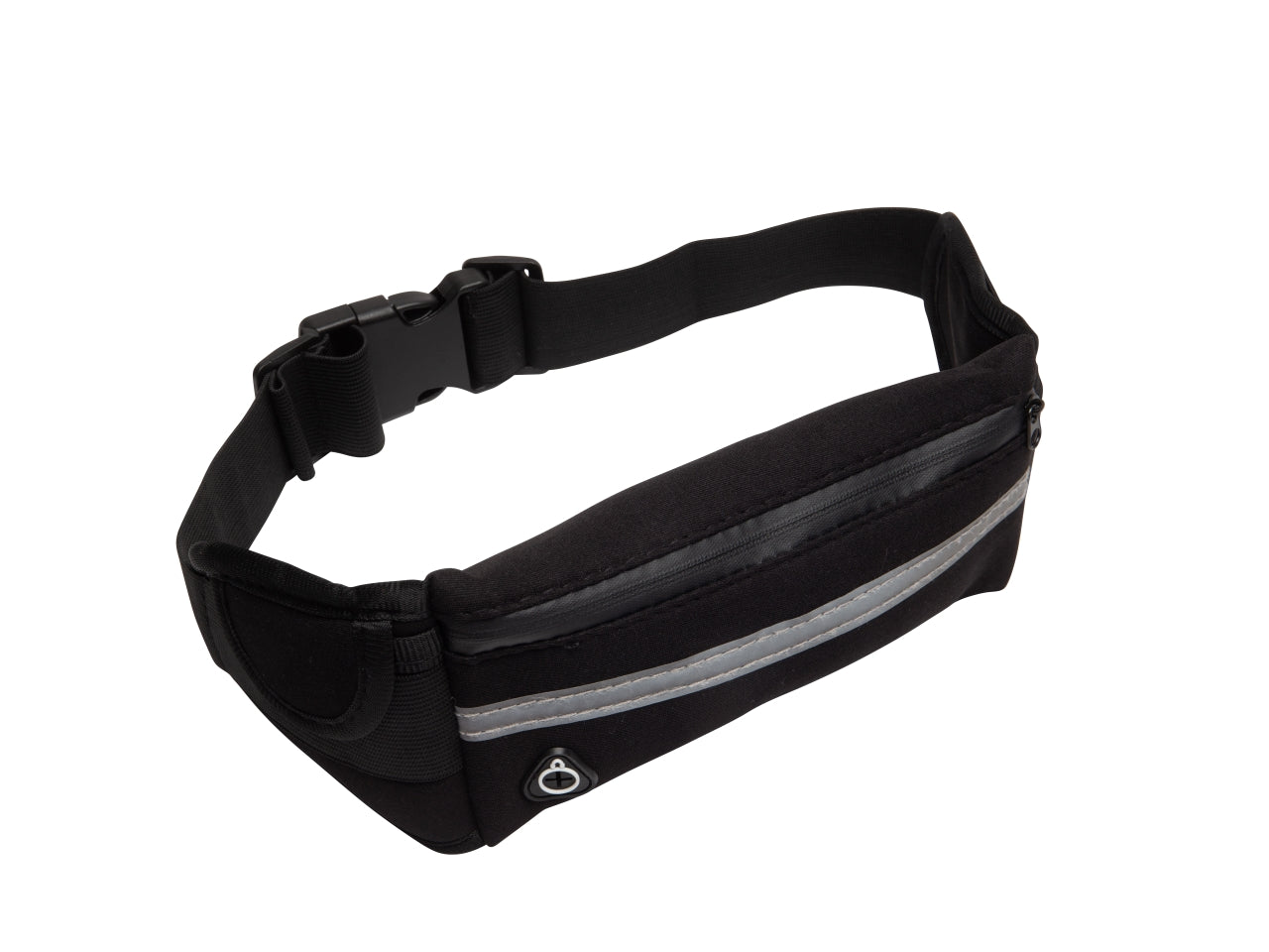 Marsupio unisex in neoprene, con banda riflettente, taschino e porta bottiglia, 40x10 cm Coveri