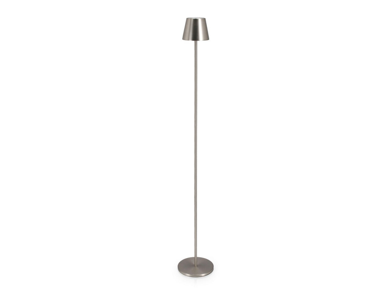 Piantana led bianco caldo in metallo trattato argentato moderna - Ø17x115h cm - Bizzotto