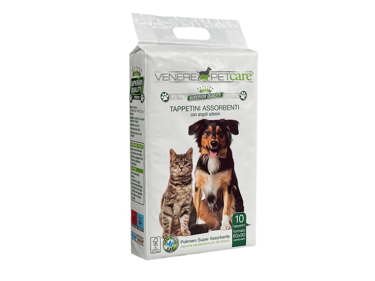 Tappetini assorbenti per cani e gatti modello venere 60x90cm - la confezione contiene 10 tappettini