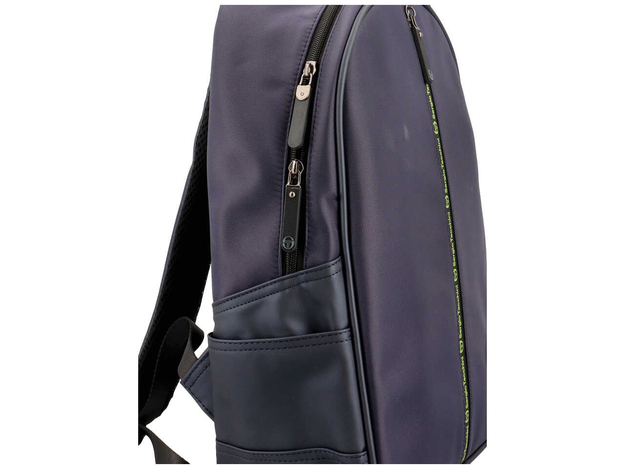 Zaino da uomo blu in simil pelle e tessuto 40x27x14 cm - Sergio Tacchini