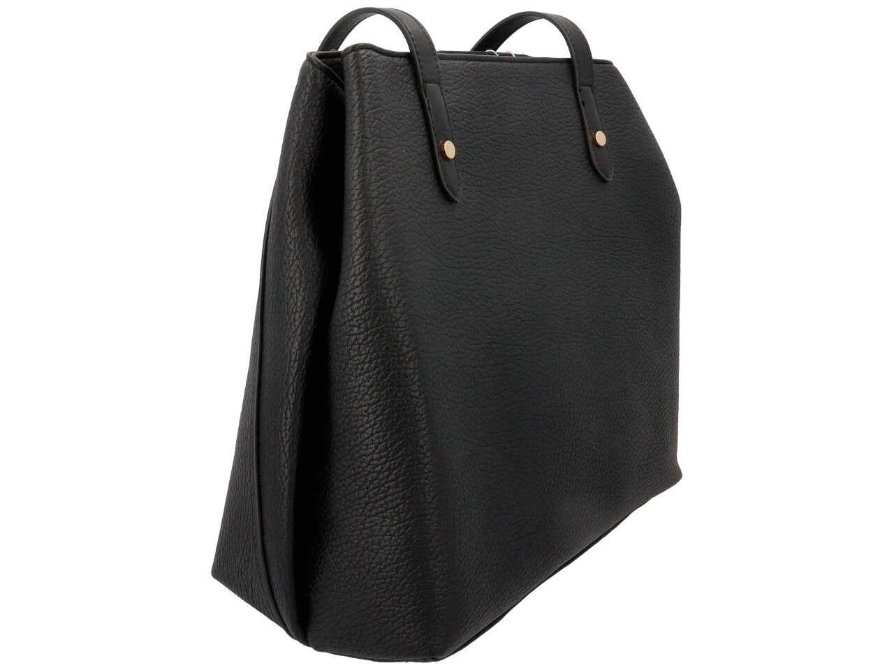 Borsa a spalla Cotton Belt da donna nera in simil pelle 32x34 cm Cotton Belt