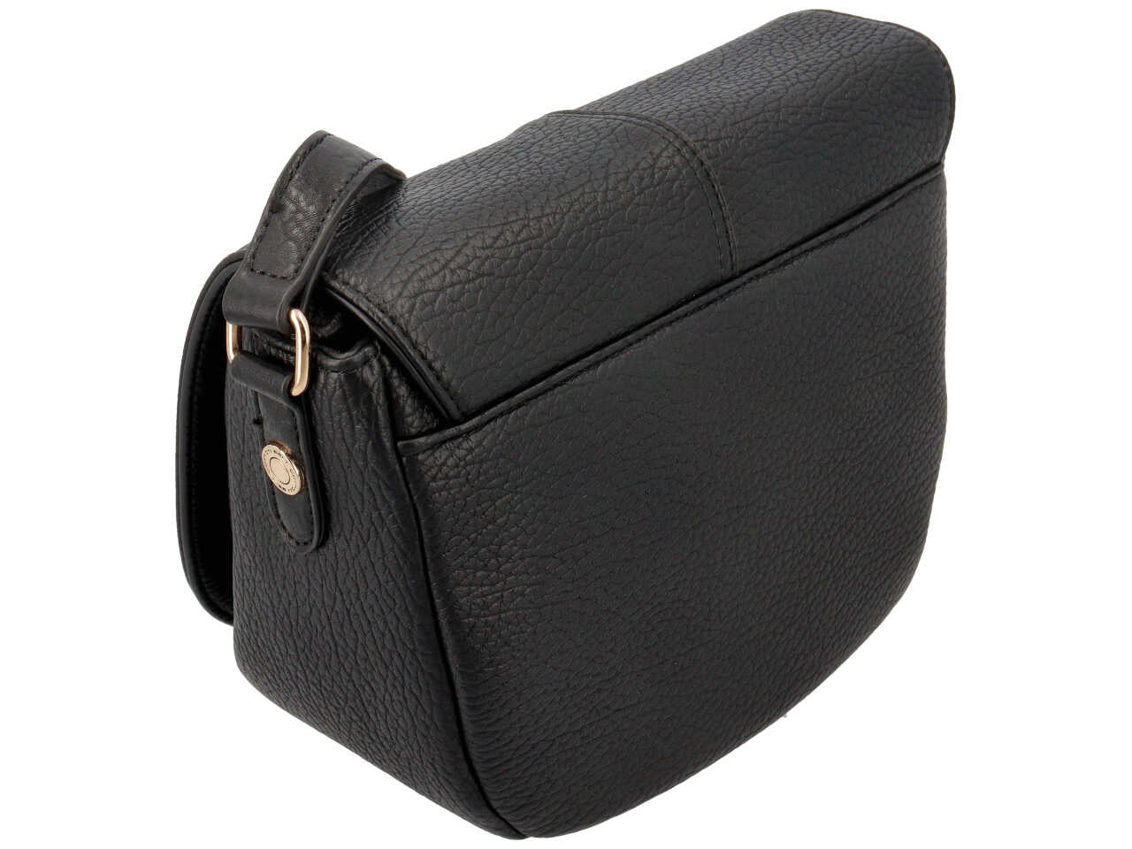 Borsa a tracolla Cottoon Belt da donna nero in simil pelle 27x19 cm Cotton Belt