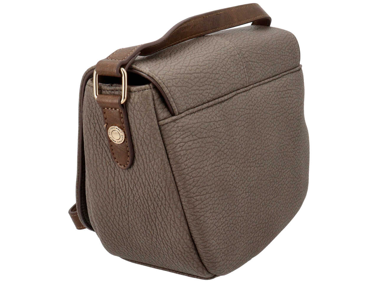 Borsa a tracolla Cottoon Belt da donna tortora in simil pelle 27x19 cm Cotton Belt