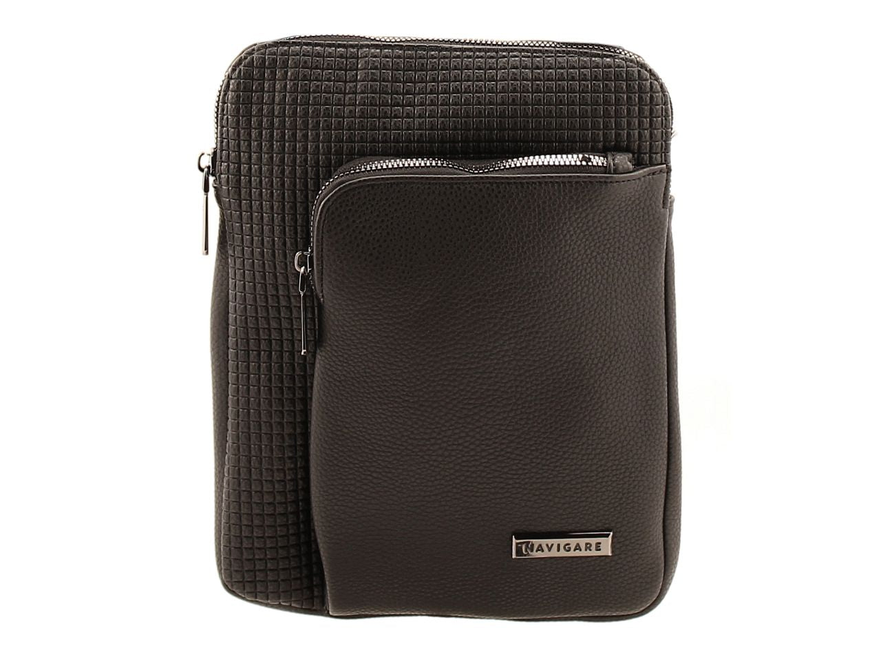 Borsello navigare in pelle sintetica misure 22x27,5x3,5cm colore nero