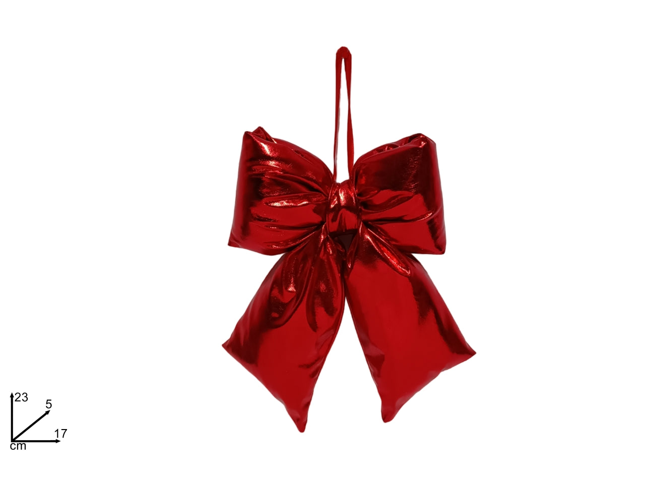 Fiocco laminato rosso 23cm