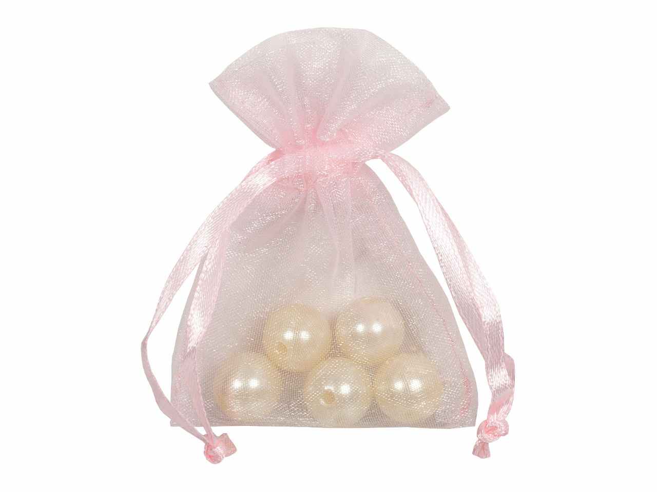 Bustina organza c/tir.raso 5xh7,5cmrosa 760 03