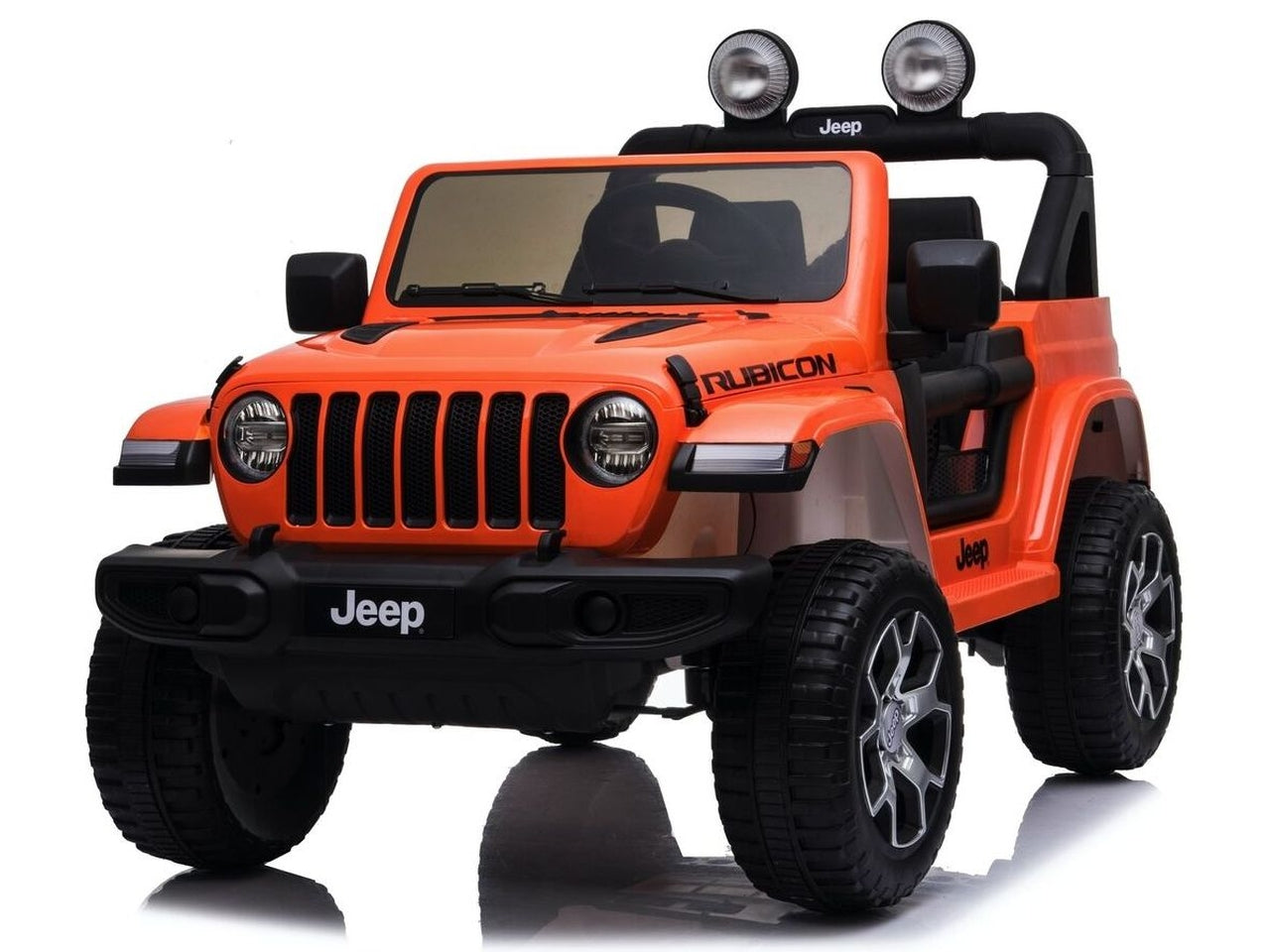 Auto radiocomandata jeep wrangler rubicon 12v arancione