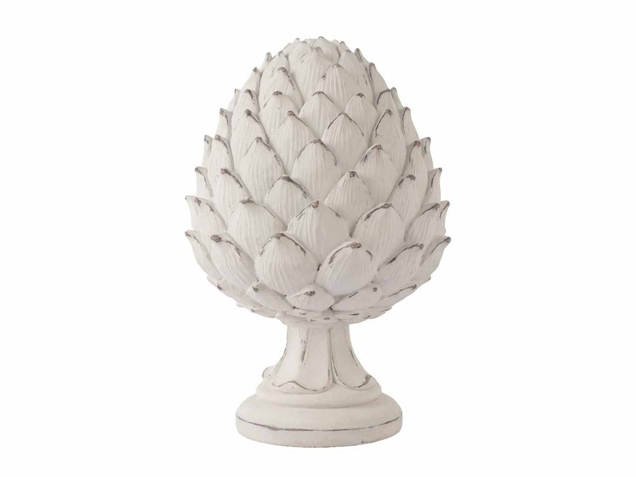 Pigna decorativa in resina color crema bomboniera shabby chic, 25cm - Coccole di Casa