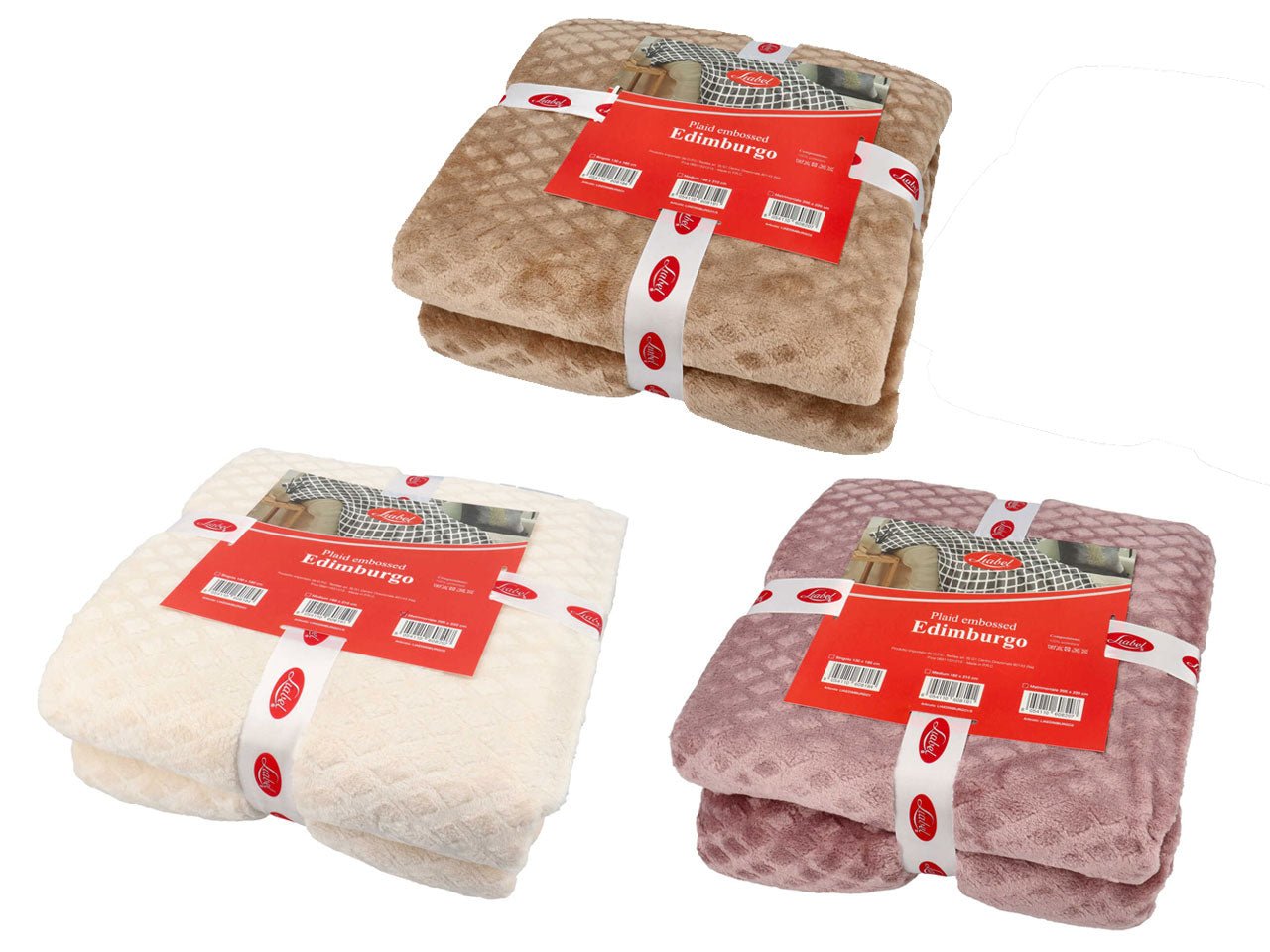 Plaid coral liabel matrimoniale colori assortiti