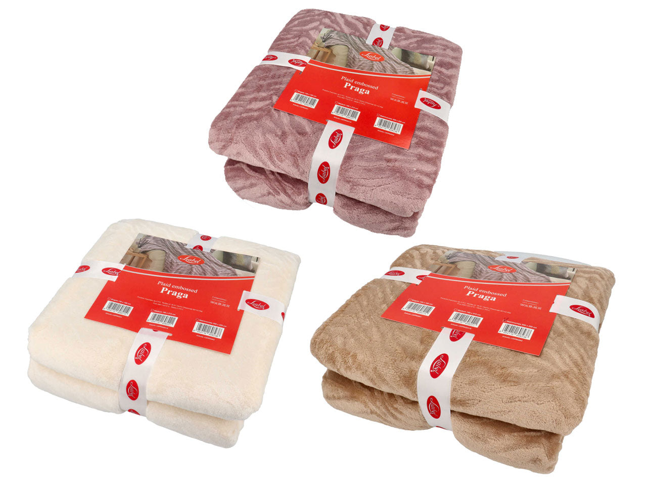 Plaid coral liabel matrimoniale colori assortiti