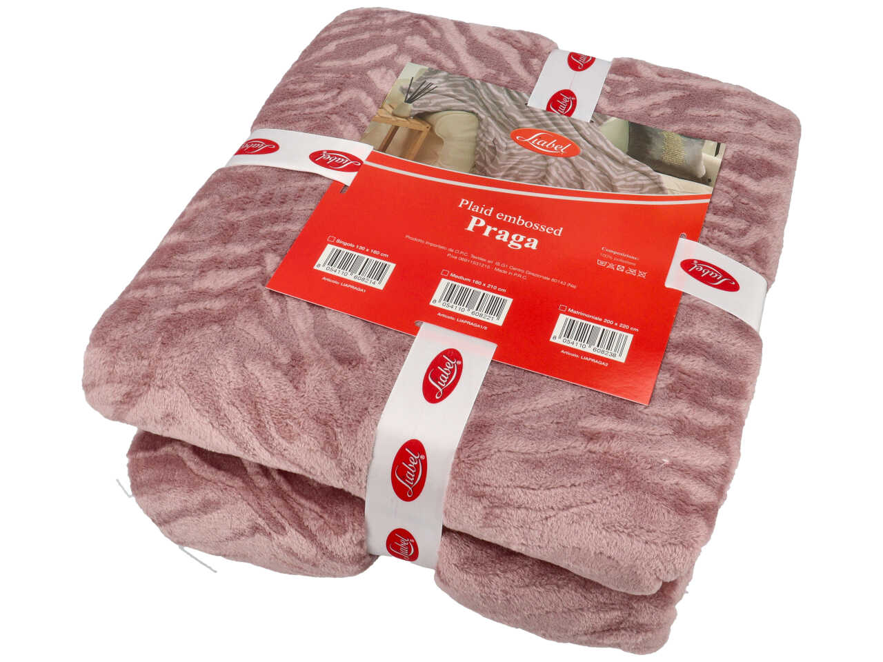 Plaid coral liabel matrimoniale colori assortiti