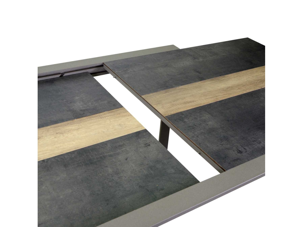 Tavolo alluminio allungabile riverside tortora hpl 200/300,5x104xh.76cm